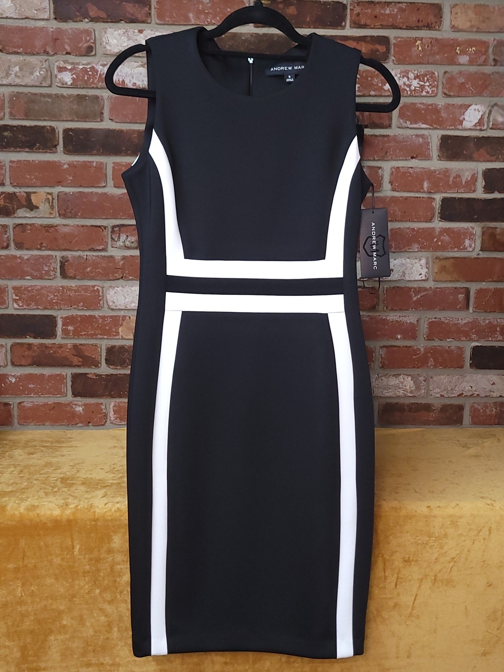 Andrew Marc Black and White Dress Size 6 NWT